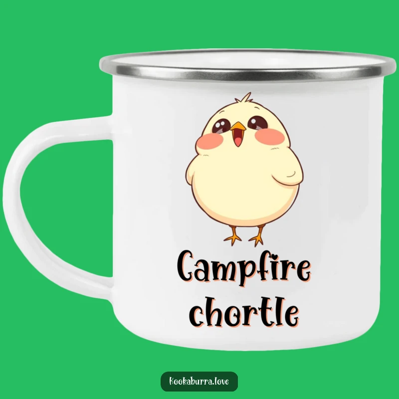 Funny Laughing Bird Camping Mug: Sip Smiles Outdoors