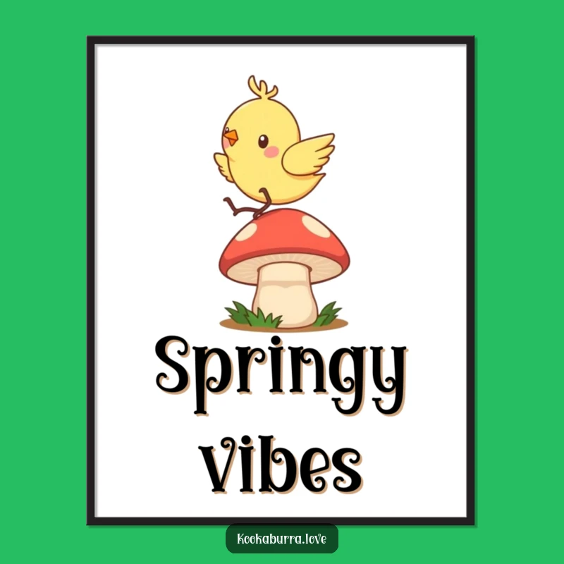 Funny Hopping Bird Poster: Add Zippy Joy to Your Walls