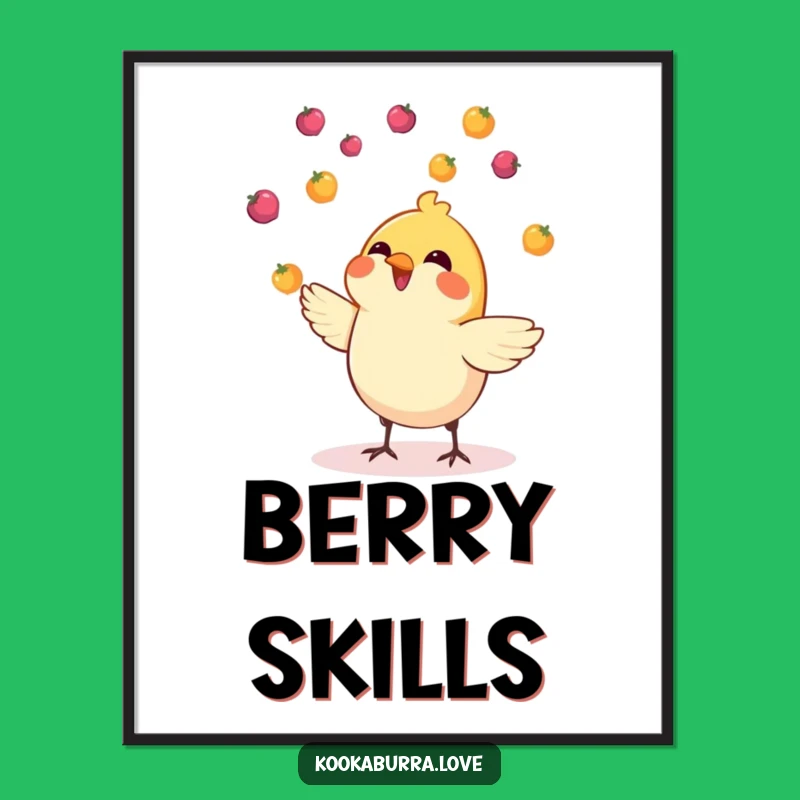 Funny Juggling Bird Poster: Add Vibrant Cheer to Your Walls