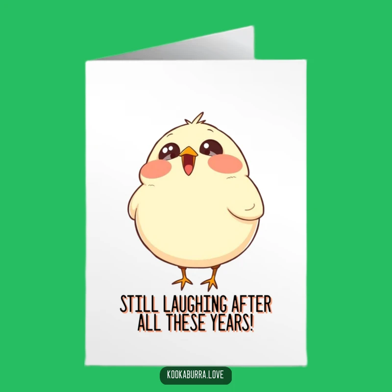 Free Printable Laughing Bird Birthday Card: Funny Bird, Joyful, Downloadable Gift Idea