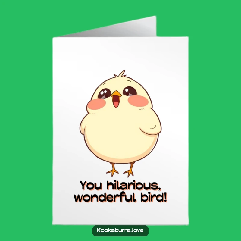 Free Printable Laughing Bird Congrats Card: Joyful Bird, Hilarious, Downloadable Greeting