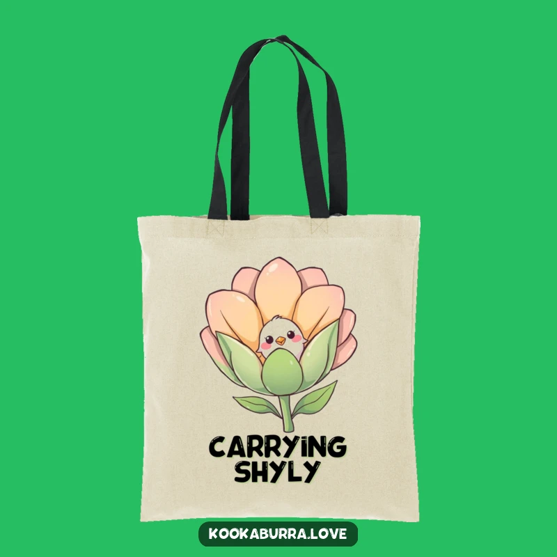 Funny Shy Bird Tote Bag: Carry Sweetness and Smiles